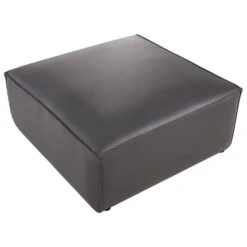 BRANDE - Ottomaan - Zwart - Kunstleer -LeenBakker Winkel cde073252d6b4edca1e6bc6c4aab63ef