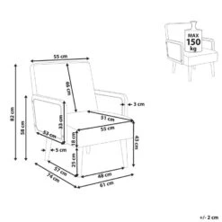 HOJBY - Fauteuil - Zandbeige - Bouclé -LeenBakker Winkel cdfc949ca02b4c319067af2fd9be2d81 1