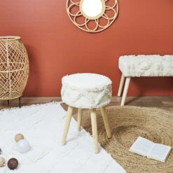 Home Deco Factory Bijzet Krukje Model Macrame - Naturel - H41 Cm -LeenBakker Winkel ce374c29b7e341cfbe1ad20fbc2d17c3