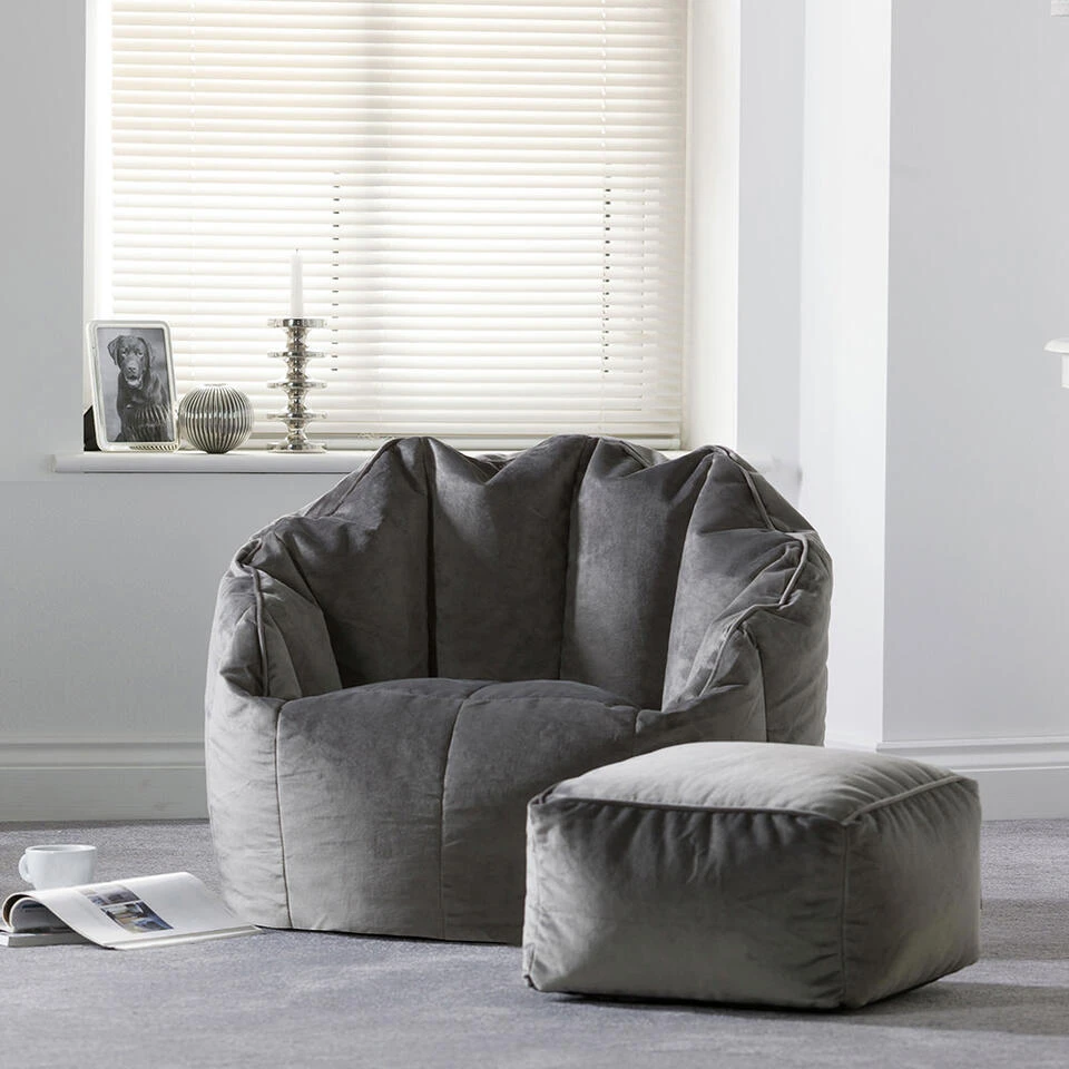 Icon Zitzak Sirena - Fluwelen Zitzak - Houtskool 4 Icon Zitzak Sirena - Fluwelen Zitzak - Houtskool - Afbeelding 2