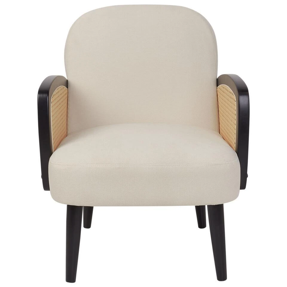 DVENBERG - Fauteuil - Lichtbeige/Zwart - Stof 7 DVENBERG - Fauteuil - Lichtbeige/Zwart - Stof - Afbeelding 5