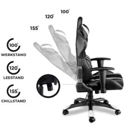 Ocazi Chicago Gaming Stoel - Bureaustoel - Zwart/Wit 15 Ocazi Chicago Gaming Stoel - Bureaustoel - Zwart/Wit -LeenBakker Winkel ce583785afd54eeb80bc84f6b92462b0