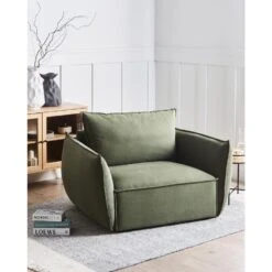 KUNES - Fauteuil - Groen - Polyester -LeenBakker Winkel cebc0764985441b2884fc9669aace7d5