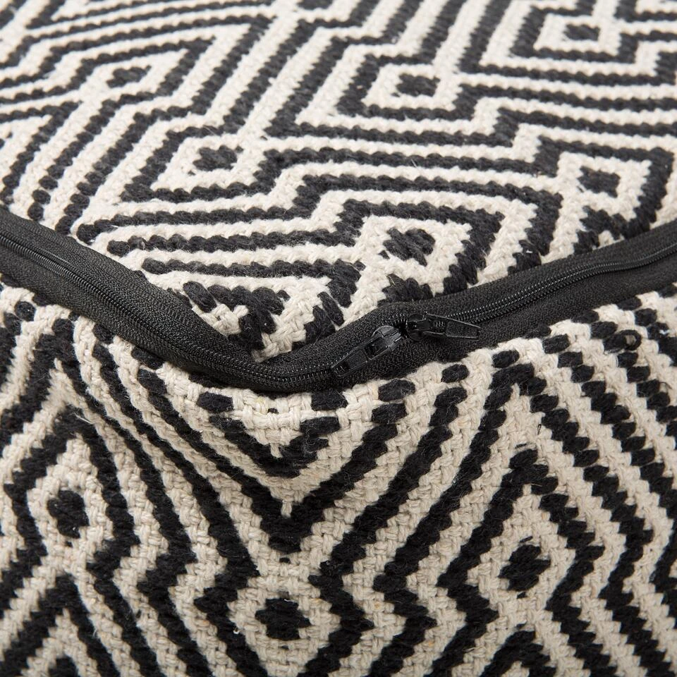 MUKKI - Poef - Zwart - 50 Cm - Katoen 10 MUKKI - Poef - Zwart - 50 Cm - Katoen - Afbeelding 8