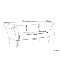 NANTILLY - Chaise Longue - Groen - Symmetrisch - Fluweel -LeenBakker Winkel cf4db06d9e284c72ab3b7bf0792885cc 1