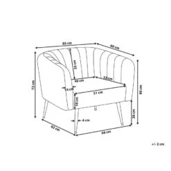 Beliani Fauteuil LACONIA - Blauw Fluweel -LeenBakker Winkel cfefd4b66cb749448a66075a9fa96c48