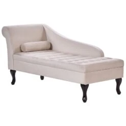 PESSAC - Chaise Longue - Beige - Linkerzijde - Fluweel -LeenBakker Winkel d0584a39dade4b2ba18cec363ba7b34c