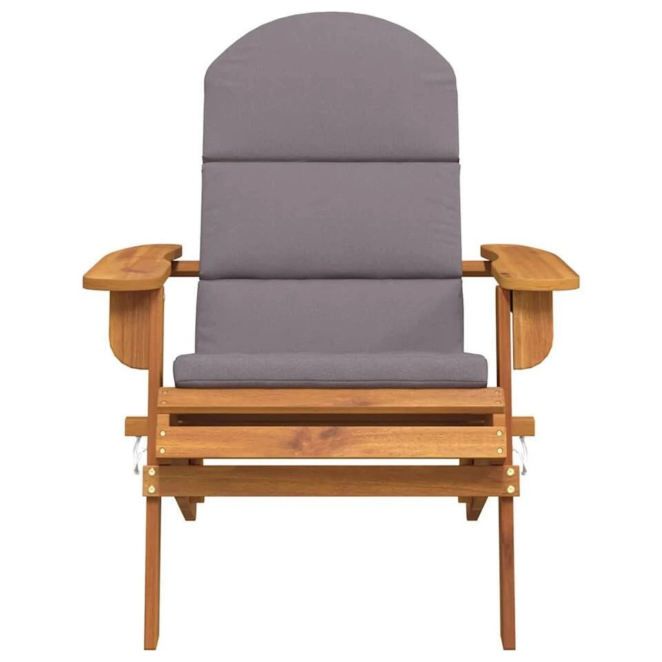 VidaXL - Adirondack Tuinstoel - Kussens - Bruin - Acaciahout - 75x84x90 Cm 6 VidaXL - Adirondack Tuinstoel - Kussens - Bruin - Acaciahout - 75x84x90 Cm - Afbeelding 4