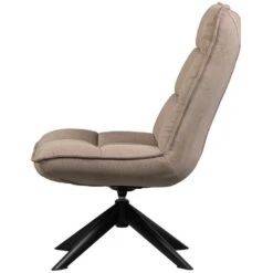 WOOOD Jouke Draaifauteuil - Polyester - Zand - 97x70x85 -LeenBakker Winkel d0fece4ed63349c889ca017785e281bb