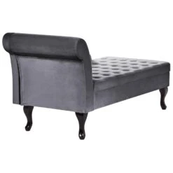 PESSAC - Chaise Longue - Donkergrijs - Linkerzijde - Fluweel -LeenBakker Winkel d1bdd05733df45a5bca9535743d7f8bb