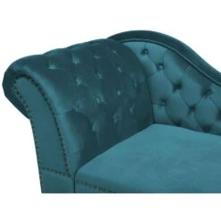 NIMES - Chaise Longue - Groen Blauw - Linkerzijde - Fluweel -LeenBakker Winkel d24122dc68294bd9931e70f0ddec3ae4