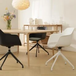 Nolon Nola-Liz Eetkamerstoel Zwart - Lichtgrijs - Draaibaar - Wit -LeenBakker Winkel d285a72a077d4939ab542c0cd5447deb 2