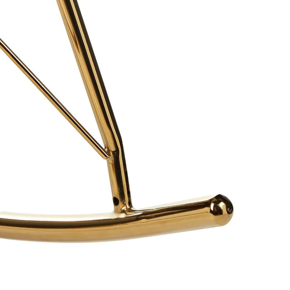 ANASET - Schommelstoel - Oranje - Bouclé 12 ANASET - Schommelstoel - Oranje - Bouclé - Afbeelding 10