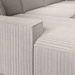 Meubella - Manolo - Hoekbank 5-zits Met Chaise Longue - Ribstof Beige - Links 13 Meubella - Manolo - Hoekbank 5-zits Met Chaise Longue - Ribstof Beige - Links -LeenBakker Winkel d45ca41538d44682a40d491802f2fb65