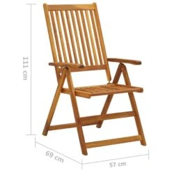VidaXL - Verstelbare Tuinstoelen Met Kussens - Grijs - Acacia - 2 Stuks -LeenBakker Winkel d4e71f563ef445a4994e33631c6226ea