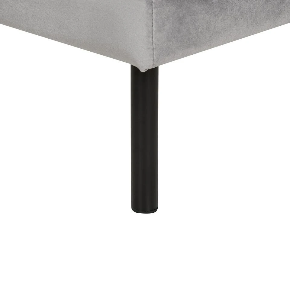 VINTERBRO - Ottomaan - Grijs - Fluweel 9 VINTERBRO - Ottomaan - Grijs - Fluweel - Afbeelding 7