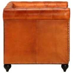 VidaXL Fauteuil Chesterfield-stijl Echt Leer Tan -LeenBakker Winkel d5f259ebe3a54b77885e2830734cf1a5