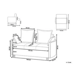 HOVIN - Slaapbank 2-zits - Lichtgrijs - Polyester -LeenBakker Winkel d76b4a37262949e3b3b24f436da8f03a