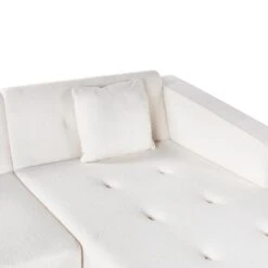 VADSO - Hoekslaapbank - Gebroken Wit - Linkszijdig - Bouclé -LeenBakker Winkel d84f297045ef48058143850d64827715