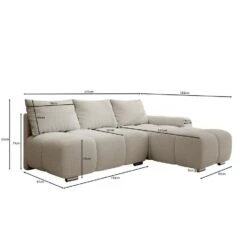 Meubella - Broome - Hoekbank 3-zits - Beige Teddystof - Rechts -LeenBakker Winkel d870477f023d473a9e22a5599ae27c4d