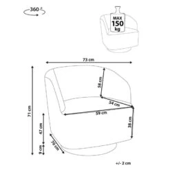 LAVIK - Fauteuil - Bruin - Bouclé -LeenBakker Winkel d99dffc33e9f4ae794fd20256093785d 1