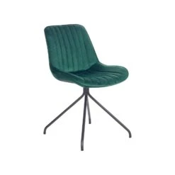 Beliani Eetkamerstoel NAVASOTA - Groen Fluweel -LeenBakker Winkel da2bbcd46b324c2ab8a5093c89b76a62