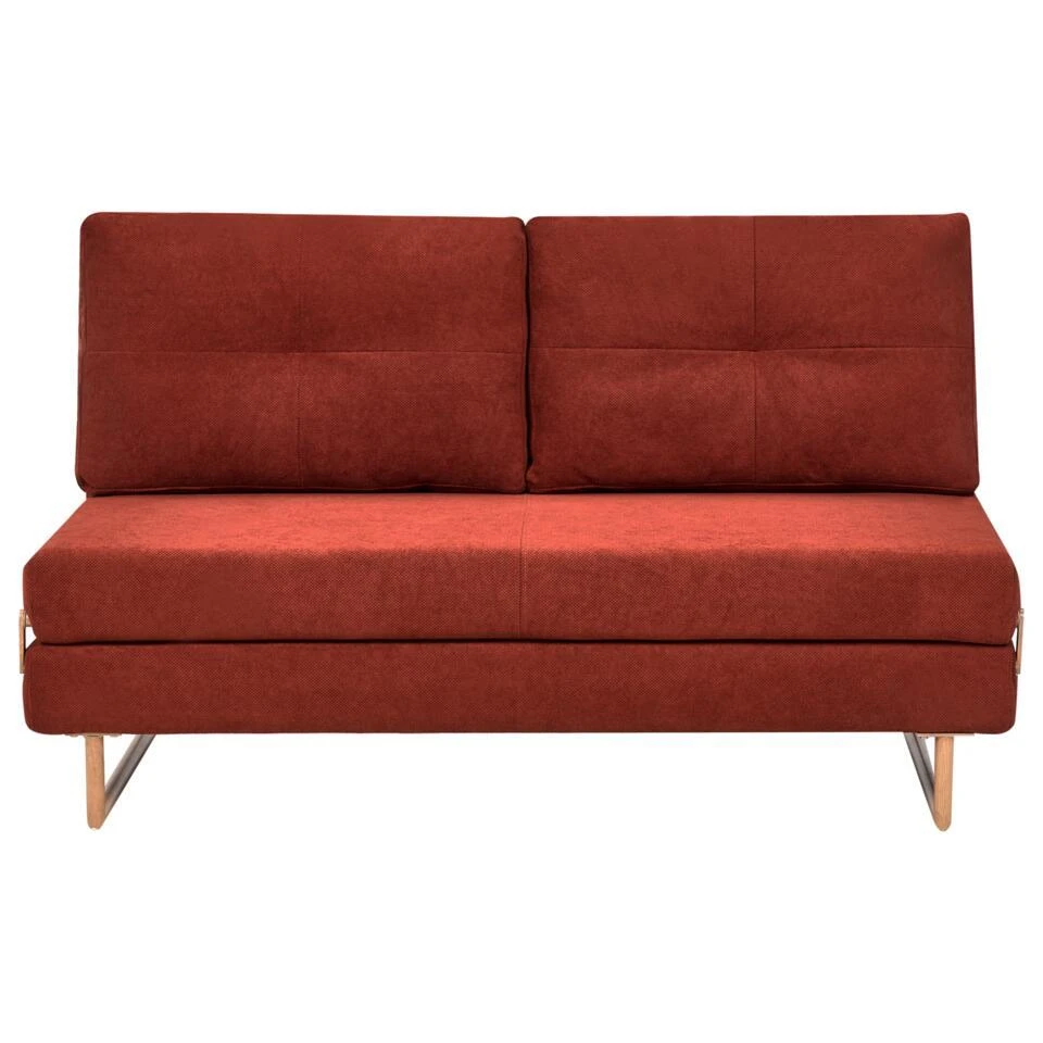 JERSLEV - 3-zits Slaapbank - Rood - Stof 5 JERSLEV - 3-zits Slaapbank - Rood - Stof - Afbeelding 3