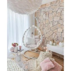 Beliani Hangstoel FANO - Wit Pe Rotan 8 Beliani Hangstoel FANO - Wit Pe Rotan -LeenBakker Winkel daaebc8eb96d45b5844262c89b09ff78