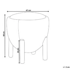 ARCHIE - Poef - Grijs - Kunstlinnen -LeenBakker Winkel daf4de026db445ab9c19cc638e237b10