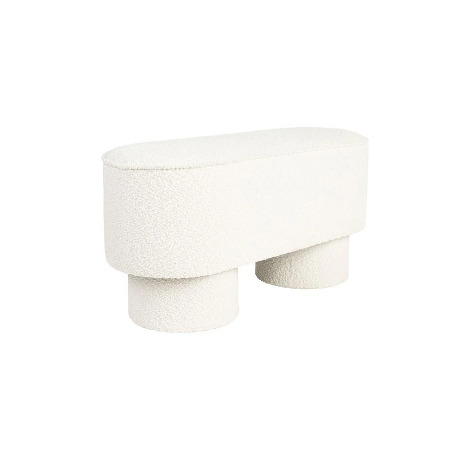 Housecraft Marcos Bankje Bouclé Wit 5 Housecraft Marcos Bankje Bouclé Wit - Afbeelding 3