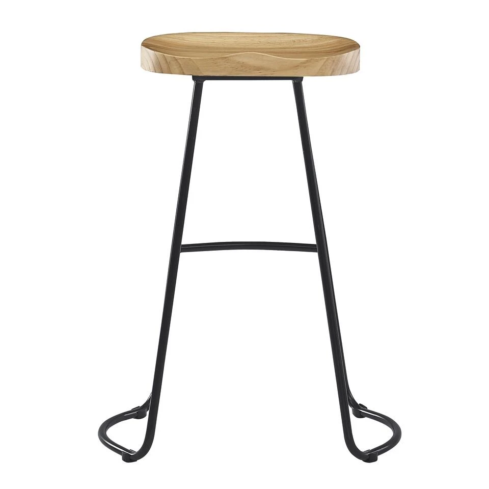 Set Van 2 Metalen Barkrukken In Natuurlijk Essen 6 Set Van 2 Metalen Barkrukken In Natuurlijk Essen - Afbeelding 4