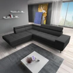 Meubella - Hoekbank Destiny - Zwart - Stof - Links 11 Meubella - Hoekbank Destiny - Zwart - Stof - Links -LeenBakker Winkel dc73e6af38f44eabb58303b7d1b2d24a
