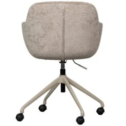 WOOOD Morros Bureaustoel - Polyester - Taupe - 88x57x60 -LeenBakker Winkel dcb68a242fd540cbacebd1107ed0c3b2
