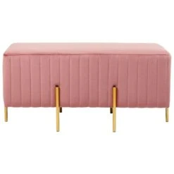 Beliani Hocker DAYTON - Roze Fluweel -LeenBakker Winkel de49a563dd9a4eaea016a253fd0950b8
