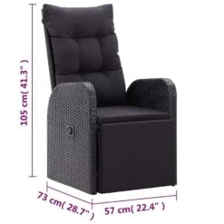 VidaXL - Zitstoel - Zwart - Poly Rattan -LeenBakker Winkel de4b966748fc402d962a411bdeed1c65