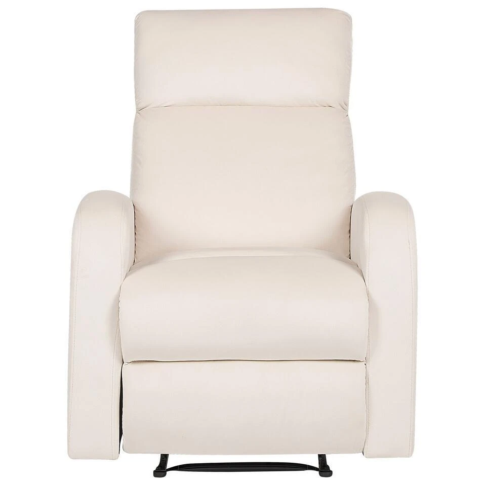 VERDAL - Relaxfauteuil Handmatig - Wit - Fluweel 8 VERDAL - Relaxfauteuil Handmatig - Wit - Fluweel - Afbeelding 6