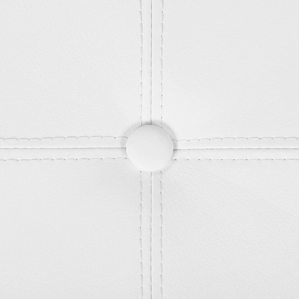 MARYLAND - Poef - Wit - 38 Cm - Kunstleer 11 MARYLAND - Poef - Wit - 38 Cm - Kunstleer - Afbeelding 9