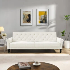 Tyne - 3-zits Slaapbank In Crèmekleurige Fluwell -LeenBakker Winkel df86e5123d0b40b286d1d2324ea4d1f5