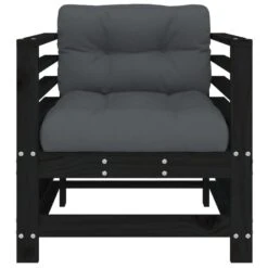 VidaXL - Tuinstoelen - Zwart - Grenenhout - 2 Stuks - Met Kussens 15 VidaXL - Tuinstoelen - Zwart - Grenenhout - 2 Stuks - Met Kussens -LeenBakker Winkel e00e3c1cf28c421890058713a2bf630c