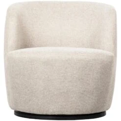 WOOOD Serra Draaifauteuil - Polyester - Off White - 75x70x69 -LeenBakker Winkel e0511c48f9a94222b1b349282865f370