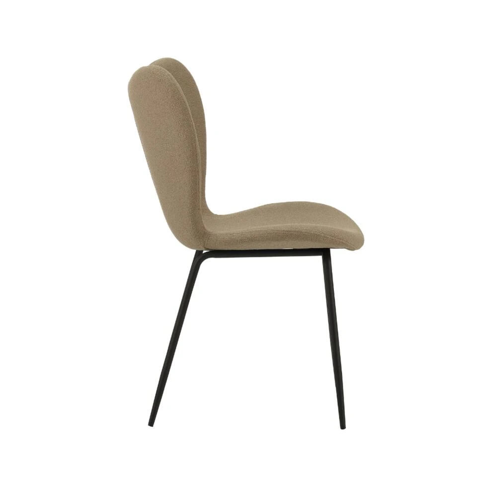 Eetkamerstoel Sia Bouclé Taupe - Stof - Taupe 5 Eetkamerstoel Sia Bouclé Taupe - Stof - Taupe - Afbeelding 3