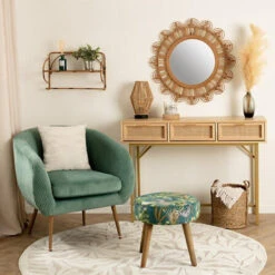 Atmosphera Bijzet Krukje Jungle - Groen - Hout/stof - 38 X 40 Cm 7 Atmosphera Bijzet Krukje Jungle - Groen - Hout/stof - 38 X 40 Cm -LeenBakker Winkel e118ff004181471c96f9a81d63303cd4