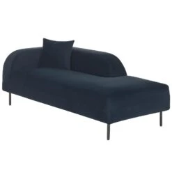 LE CRAU - Chaise Longue - Blauw - Linkerzijde - Fluweel -LeenBakker Winkel e1634cb0ebf6449fbd6a19950e6d0ef2