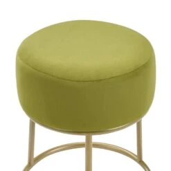 DELCO - Hocker - Groen - Fluweel -LeenBakker Winkel e17e46a9b5604fe9ac269bb819d86e3a