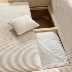 CALICOSY - Slaapbank - Beige - 80x230x140 Cm -LeenBakker Winkel e1bea9c1667843a2a54135cc63910b5d