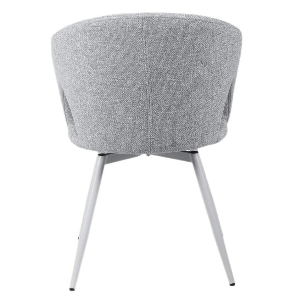 Eetkamerstoel Draaibaar - Stof Beige - 56x59x78cm - Nina 6 Eetkamerstoel Draaibaar - Stof Beige - 56x59x78cm - Nina - Afbeelding 4