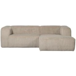 WOOOD Bean Chaise Longue Bank Rechts - Ribstof - Travertin -73x254x178 11 WOOOD Bean Chaise Longue Bank Rechts - Ribstof - Travertin -73x254x178 -LeenBakker Winkel e1e4482a5ff841d0bdd16e8c432e6549