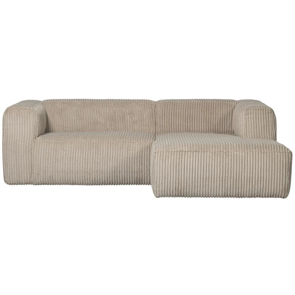 WOOOD Bean Chaise Longue Bank Rechts - Ribstof - Travertin -73x254x178 6 WOOOD Bean Chaise Longue Bank Rechts - Ribstof - Travertin -73x254x178 - Afbeelding 4