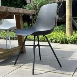 Nolon Noa-Pip Kunststof Tuinstoel Zwart - Zwart Onderstel -LeenBakker Winkel e256783bd7c14ab0b7e706cd0b137e00