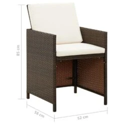 VidaXL - Diningstoelen - Kussens - Bruin - Poly Rattan - 4 Stuks - 52x56x85 Cm -LeenBakker Winkel e2ad46ab6a29491ba2e2d08730dfcff5